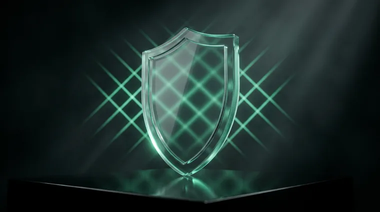 An emerald shield of light